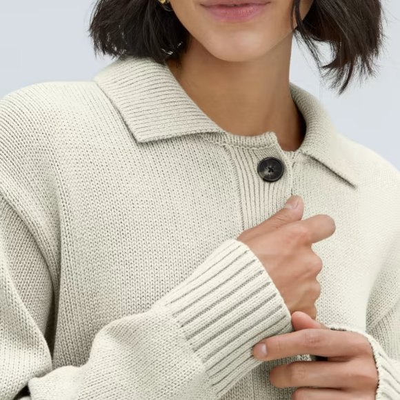 Everlane The Cotton Chore Sweater Jacket - Picture 5 of 6